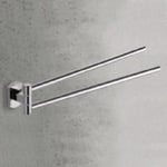 Gedy ED23-13 Double Swivel Towel Bar, 14 Inch, Polished Chrome